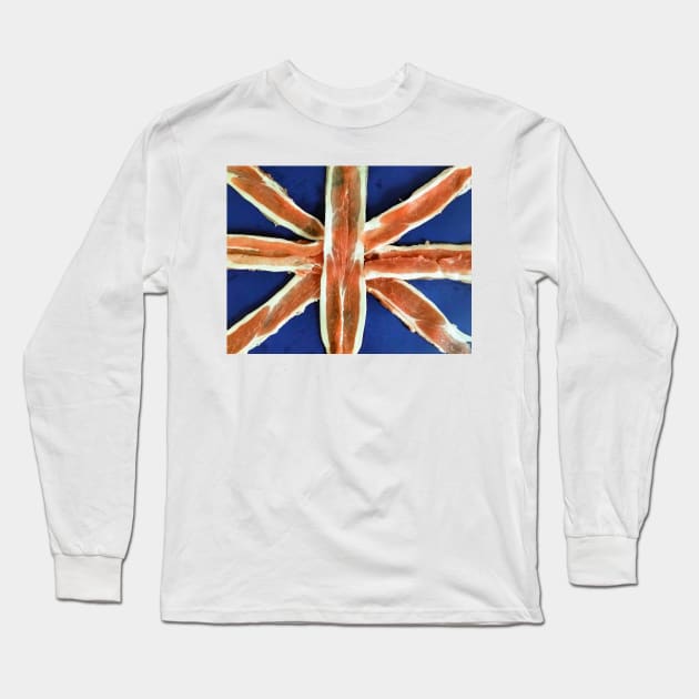 Bacon Union Jack Long Sleeve T-Shirt by smadge